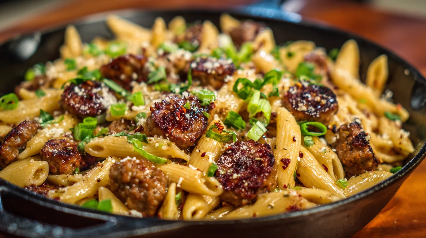 thatSticky Honey Garlic Sausage Pasta Skillet: 5 Easy Steps to Delight!
